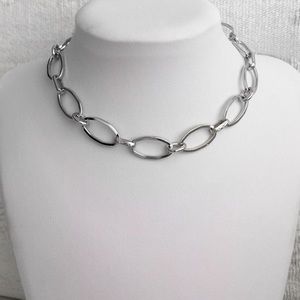 Sterling Silver Link Choker Necklace